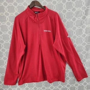 The North Face Red Mock Neck Pullover Sweatshirt Men's XXL